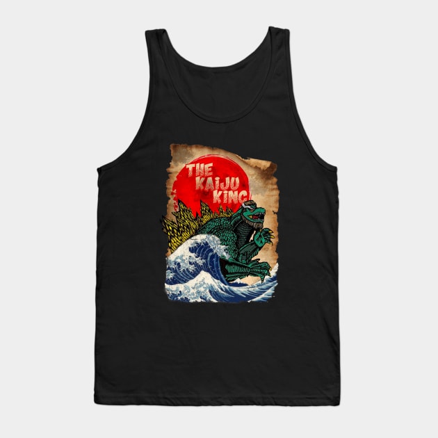 The Kaiju King - Red Sun Tank Top by Cult Classic Clothing 